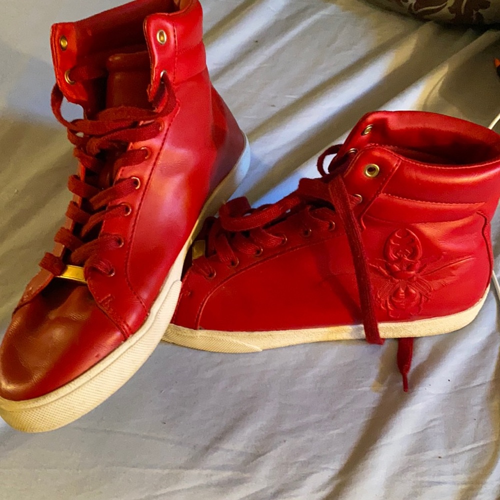 Zara Red Hightop Designer Shoes